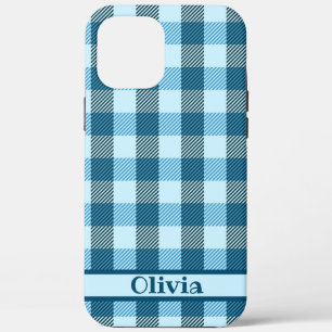 Blauw geplakt Modern Eenvoudige Naam Case-Mate iPhone Case