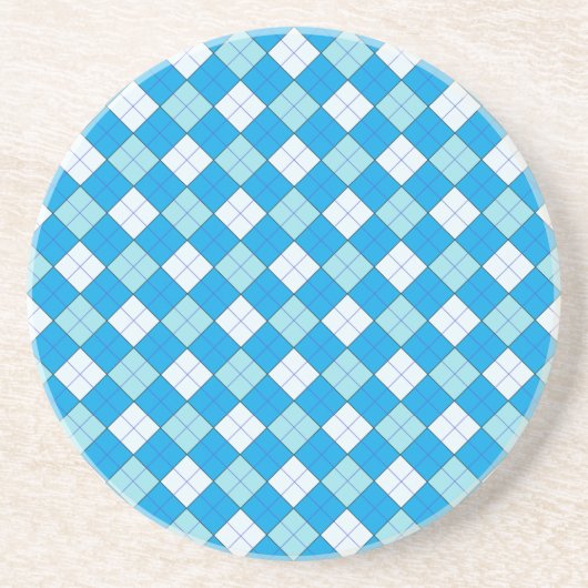 Blauw geplakt Onderzetter (Voorkant)