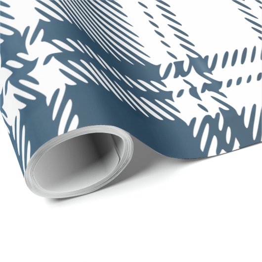 Blauw geplakt papier voor het oppakken van cadeaut (Rol Hoek)
