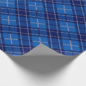 Blauw geplakt patroonpapier cadeaupapier (Hoek)