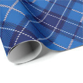 Blauw geplakt patroonpapier cadeaupapier (Rol Hoek)