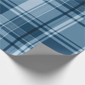 Blauw geplakt patroonpapier cadeaupapier (Hoek)