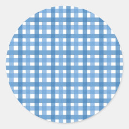 Blauw geplette Sticker/envelopzegel Ronde Sticker