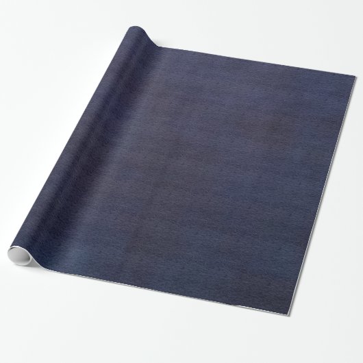 Blauw gepolijst denim look inpakpapier (Uitgerold)