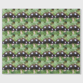 Blauw gepolijst vlinderbloemkool cadeaupapier (Vlak)