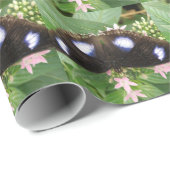 Blauw gepolijst vlinderbloemkool cadeaupapier (Rol Hoek)