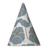 Blauw Geranium Bloemen Romantisch Patroon. Feesthoedjes (Rechts)