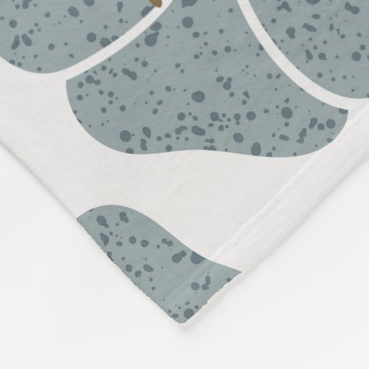 Blauw Geranium Bloemen Romantisch Patroon. Fleece Deken (Hoek)