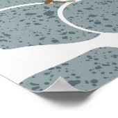 Blauw Geranium Bloemen Romantisch Patroon. Poster (Hoek)