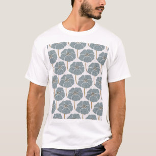 Blauw Geranium Bloemen Romantisch Patroon. T-shirt