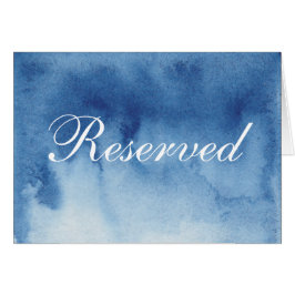 Blauw gereserveerd teken waterverf. Moderne trouw