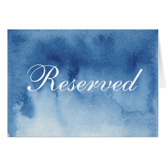 Blauw gereserveerde teken waterverf. Moderne bruil (Voorkant Horizontaal)