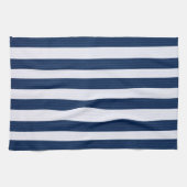 Blauw geribbeld strepenpatroon theedoek (Horizontaal)