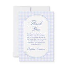 Blauw geruit babyfeestje