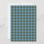 Blauw geruit babyshower uitnodiging (Achterkant)