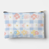 Blauw Geruit Bloemmotief Etui (Achterkant)