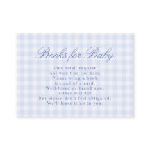 Blauw geruit boeken babyfeestje