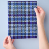 Blauw geruit bulk scrapbookpapier pagina's flyer (Hand)