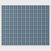 Blauw geruit cadeaupapier (Vlak)