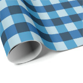 Blauw Geruit Cadeaupapier (Rol Hoek)