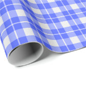Blauw geruit cadeaupapier (Rol Hoek)