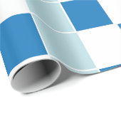 Blauw Geruit Cadeaupapier (Rol Hoek)