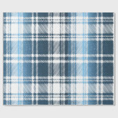 Blauw geruit cadeaupapier (Vlak)
