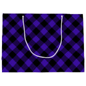 Blauw geruit cadeautas (Achterkant)