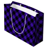 Blauw geruit cadeautas (Achterkant Gekanteld)