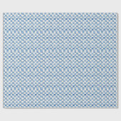Blauw geruit decoratief cadeauverpakkings papier (Vlak)