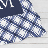Blauw geruit dekbed fleece deken