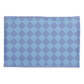 Blauw geruit diamantpatroon kussensloop (Achterkant-Links)