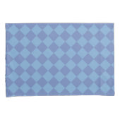 Blauw geruit diamantpatroon kussensloop (Voorkant-Rechts)