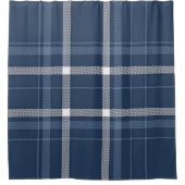 Blauw geruit douchegordijn (Voorkant)