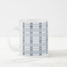 Blauw geruit en gestreept weven