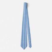Blauw geruit geometrisch stropdas (Voorkant)