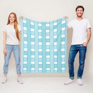 Blauw geruit geruite geruite patroon fleece deken