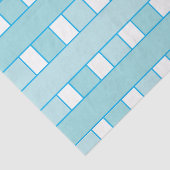 Blauw geruit geruite geruite patroon tissuepapier (Detail)