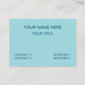 Blauw geruit geruite geruite patroon visitekaartje (Achterkant)