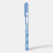 Blauw geruit gestreept gepersonaliseerd Case-Mate iPhone case (Achterkant / Links)