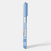 Blauw geruit gestreept gepersonaliseerd Case-Mate iPhone case (Achterkant / Rechts)
