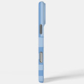 Blauw geruit gestreept gepersonaliseerd Case-Mate iPhone case (Achterkant / Rechts)