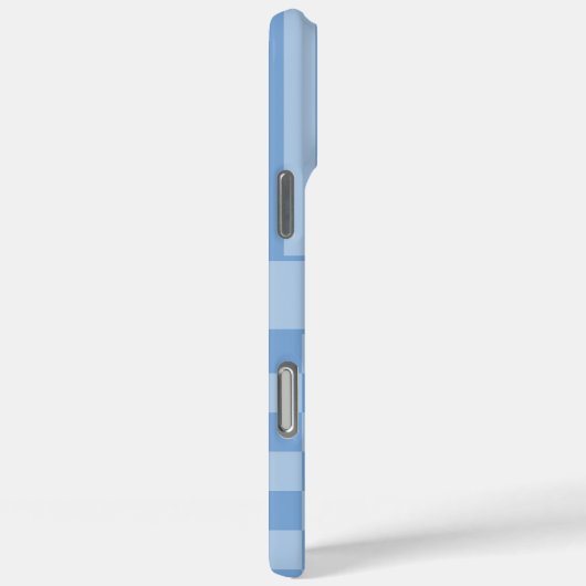 Blauw geruit gestreept gepersonaliseerd Case-Mate iPhone case (Achterkant / Rechts)