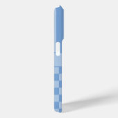 Blauw geruit gestreept gepersonaliseerd Case-Mate iPhone case (Achterkant / Rechts)