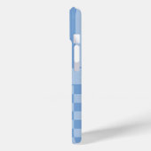 Blauw geruit gestreept gepersonaliseerd Case-Mate iPhone case (Achterkant / Links)