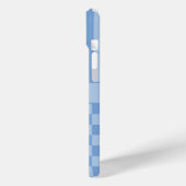 Blauw geruit gestreept gepersonaliseerd hoesje (Achterkant / Links)