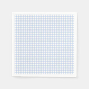 Blauw geruit Gingham Baby Shower Servet