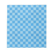 Blauw geruit glitter notitieblok (Voorkant)