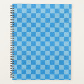 Blauw geruit glitter planner (Voorkant)