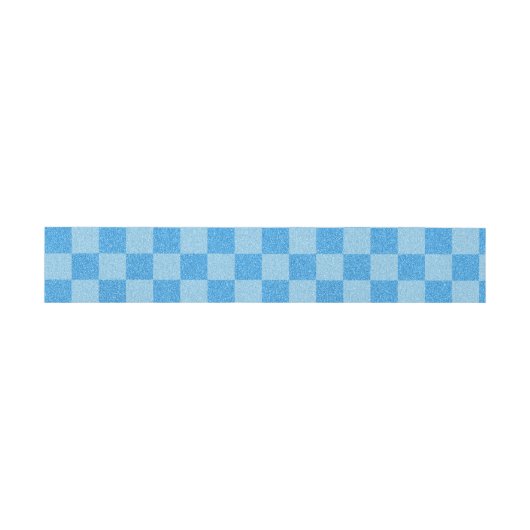 Blauw geruit glitter uitnodigingen wikkel (Vlak)